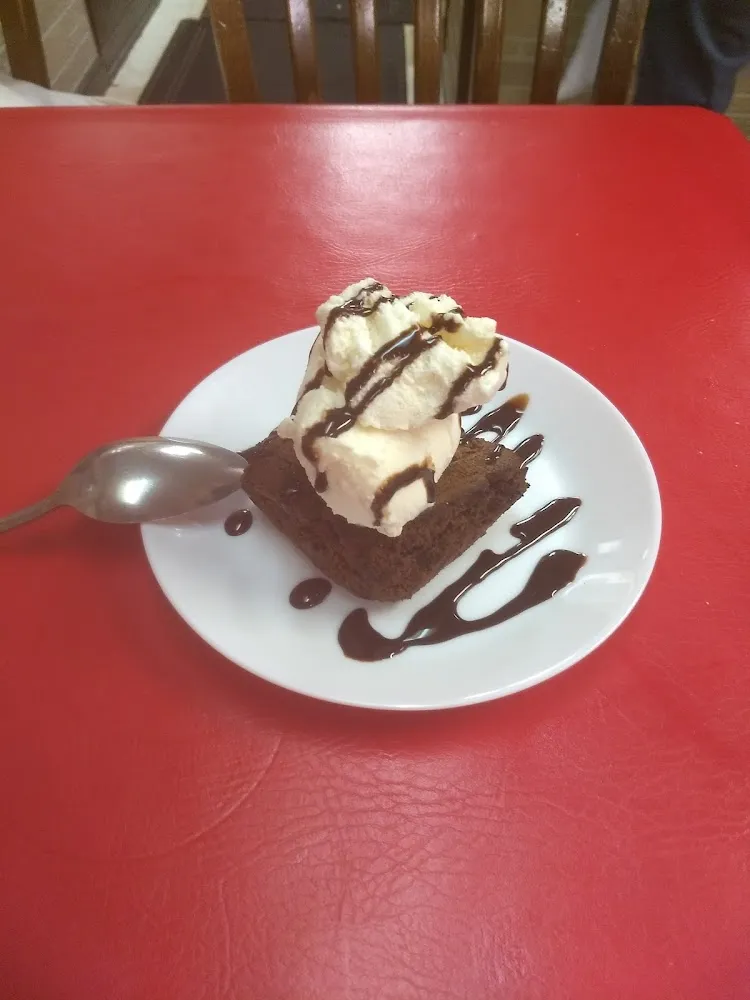 Chocolate Chip Brownie with Ice Cream