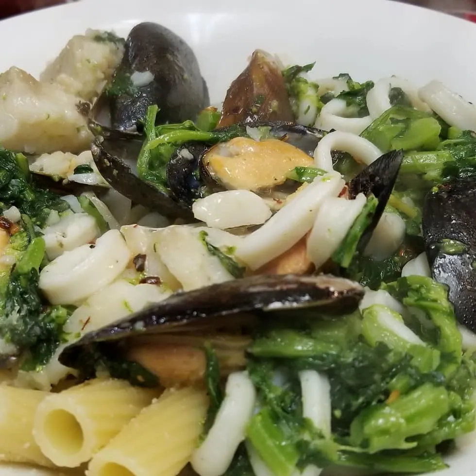 Seafood Pasta with Broccoli